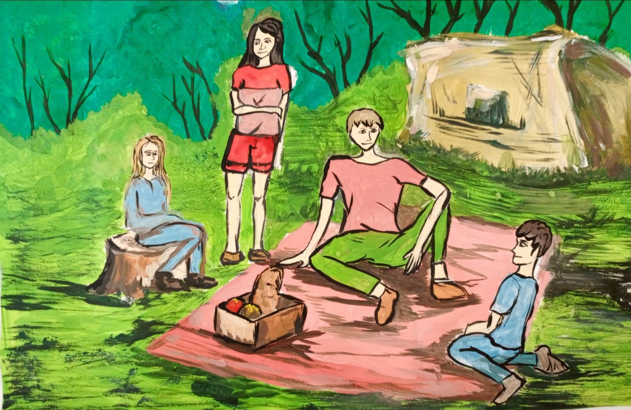 С родителями на пикнике С родителями на пикнике