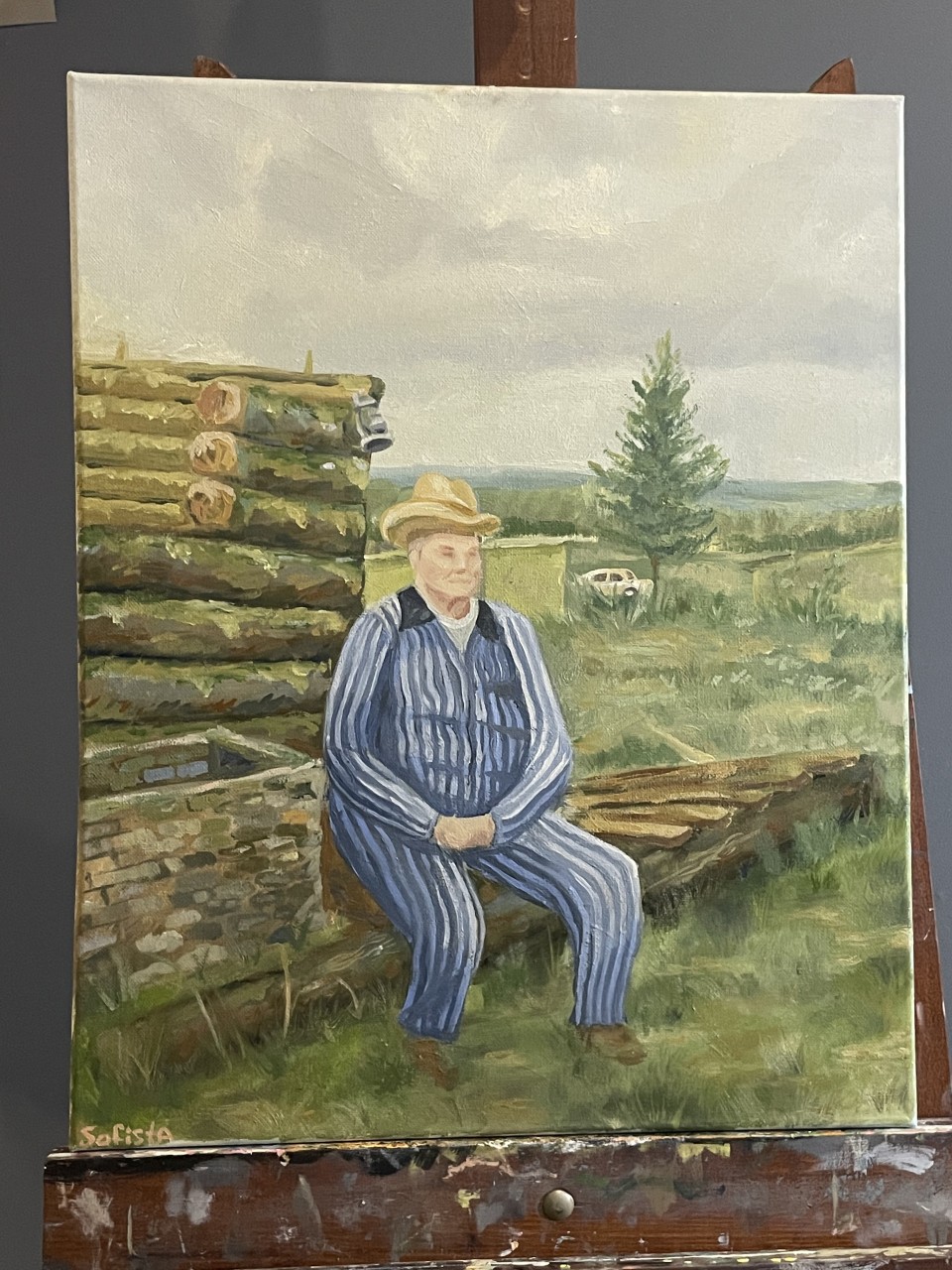 На даче 