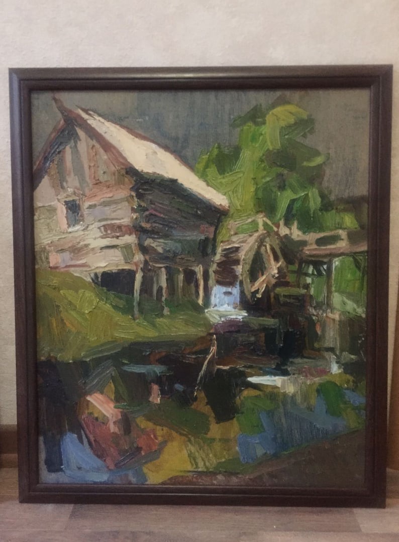 "Водяная мельница в село Красниково", "Знойный день", "Букет пионов", "Творческий натюрморт с перцами", "Церковь Спаса на Торгу"
