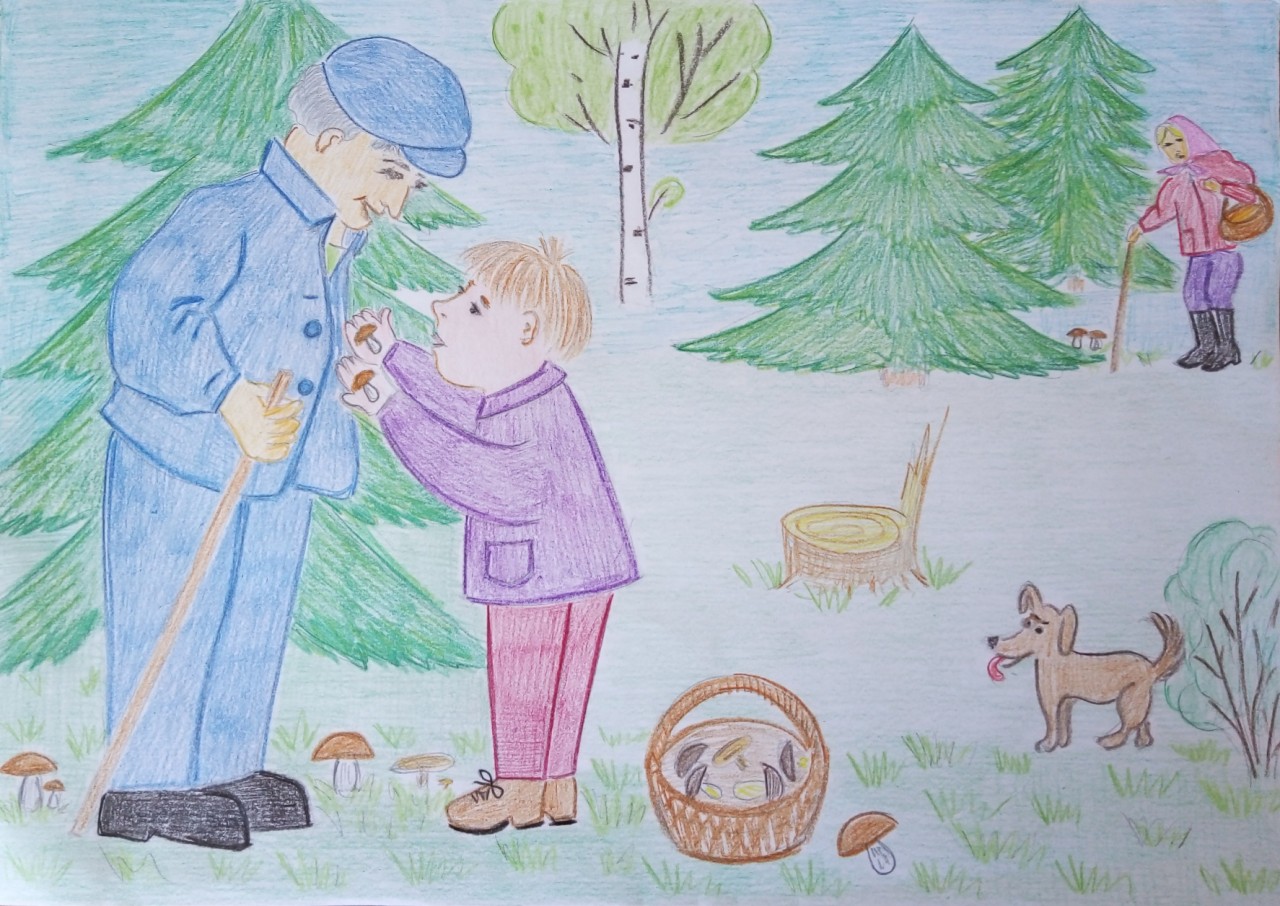 Отдых на природе всей семьёй. 