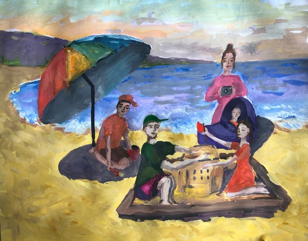 На море