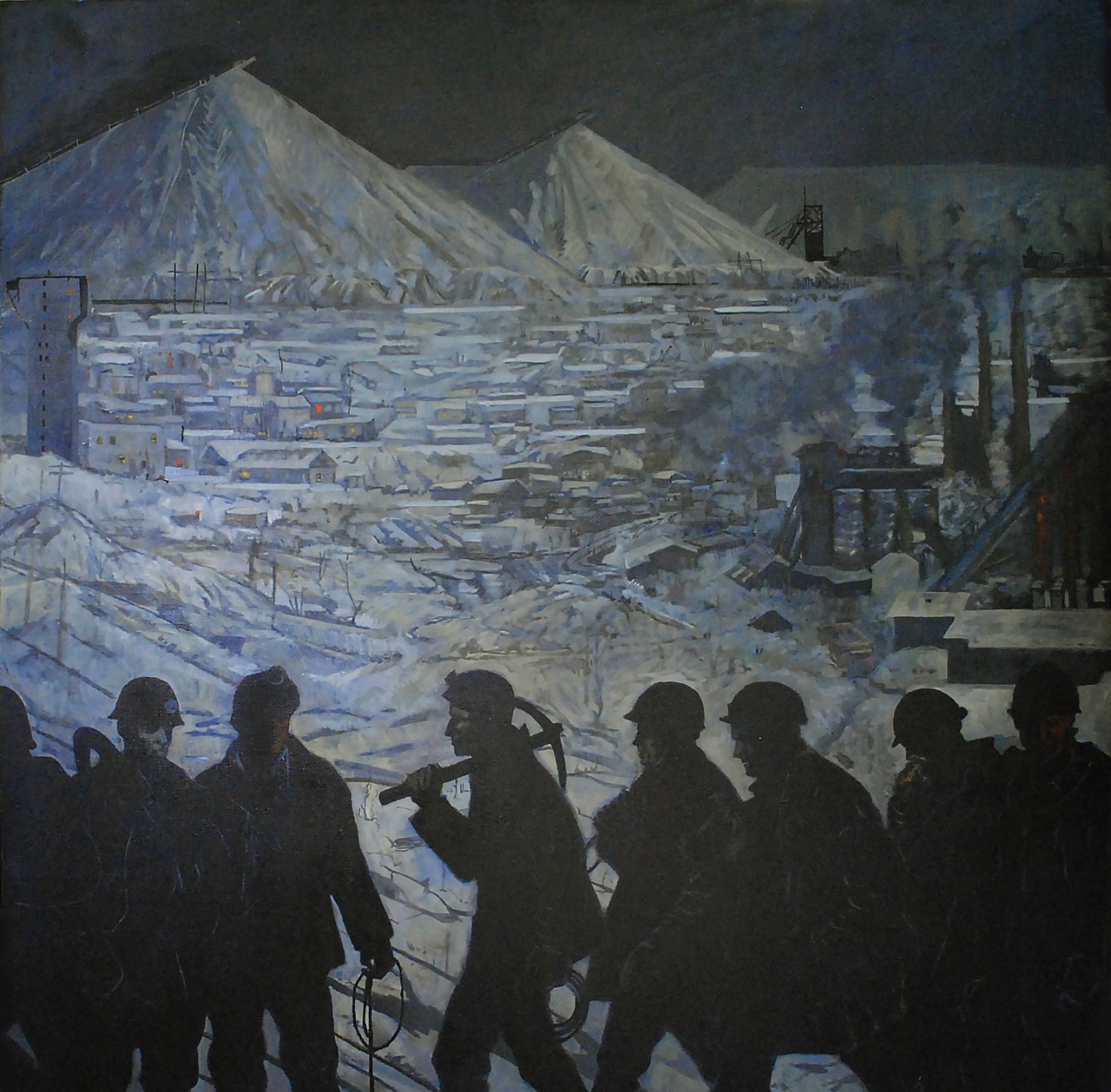 Збицкая В.А . В ночную смену. 150х150, х,масло, 2018г, 79163471297
