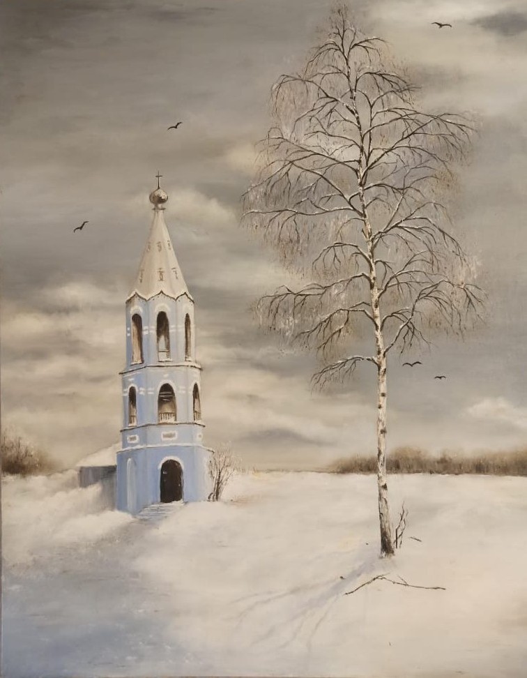 Пейзаж с часовней. Пейзаж с часовней.