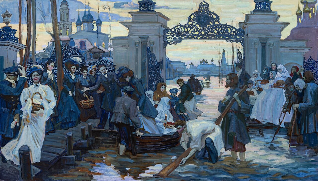 «Колокольный звон. Наводнение в Москве на Пасху 1908 года» «Колокольный звон. Наводнение в Москве на Пасху 1908 года»