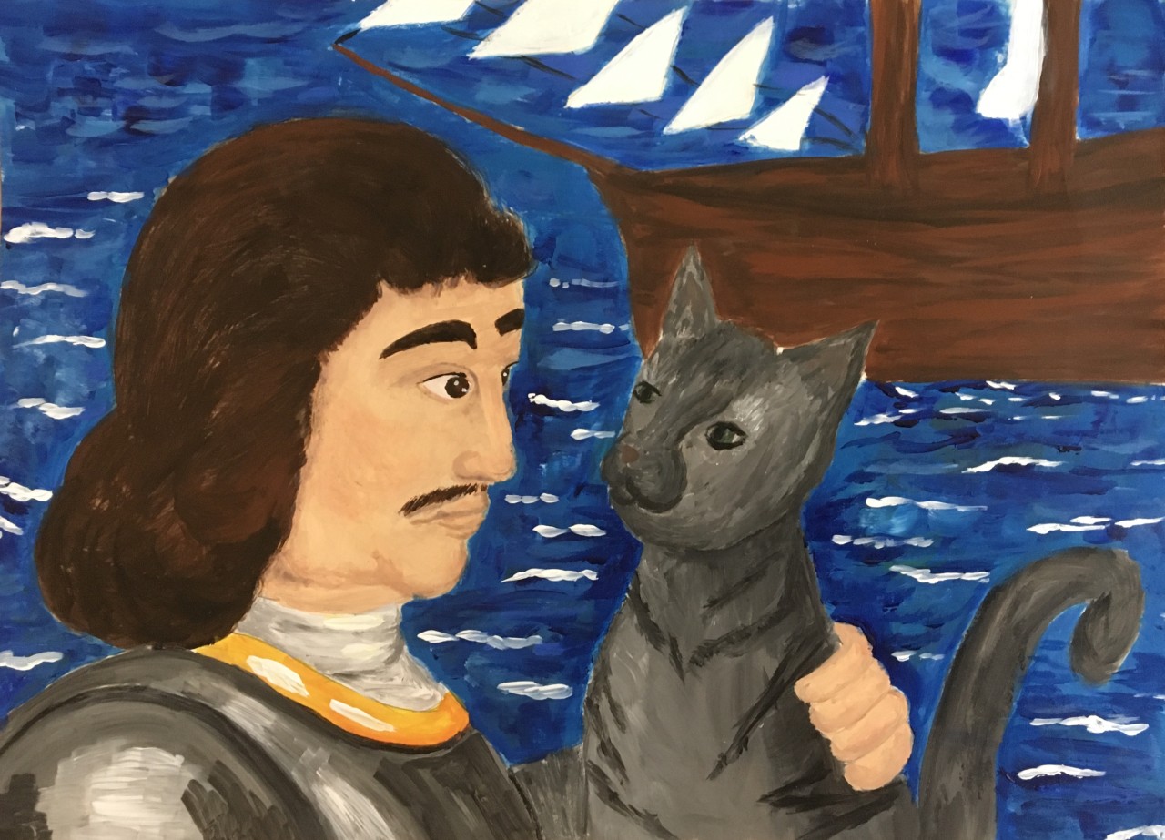 ПётрI с котом Василием