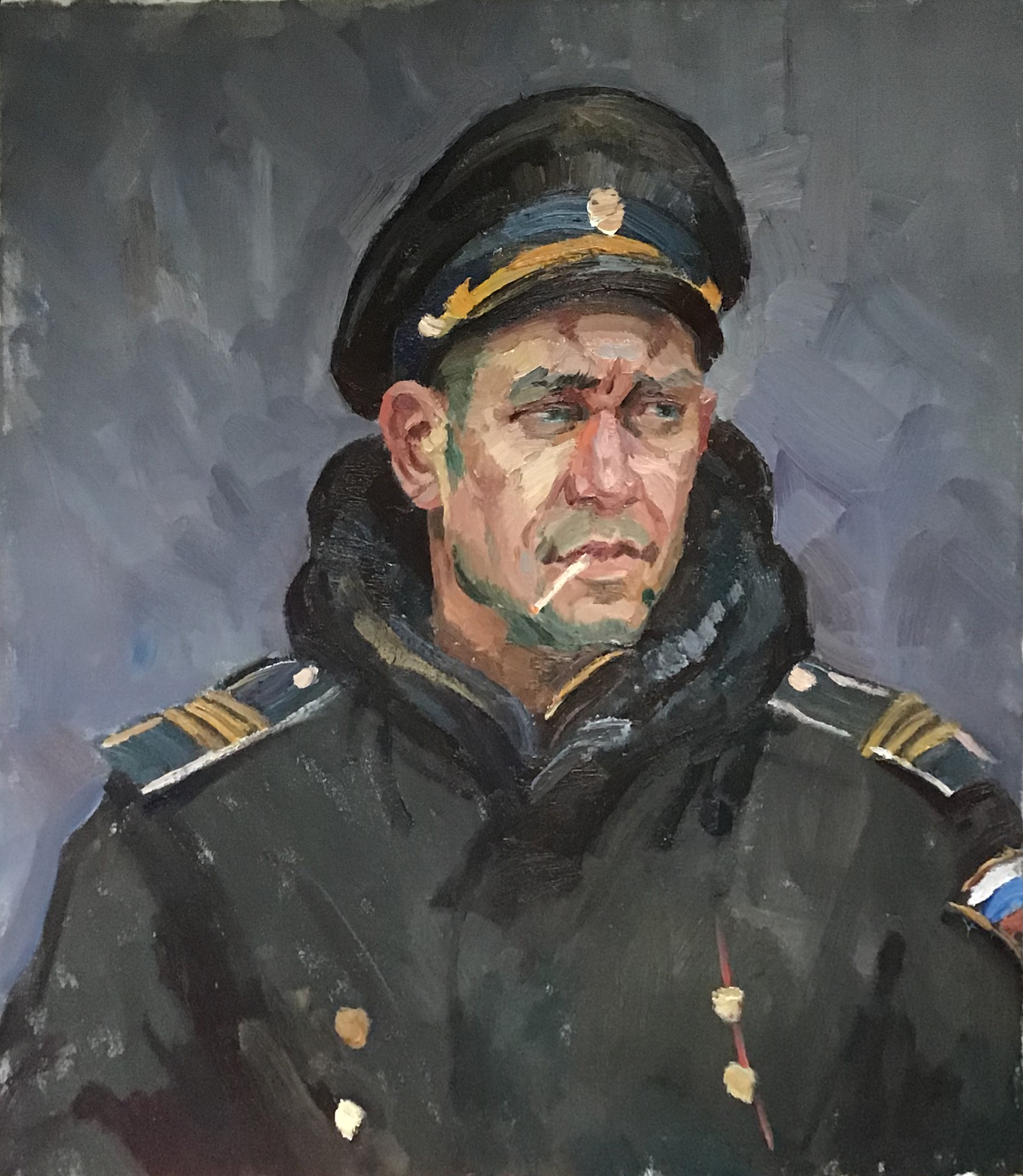На перекуре. Старшина 1-го ранга Дмитрий Пилкин