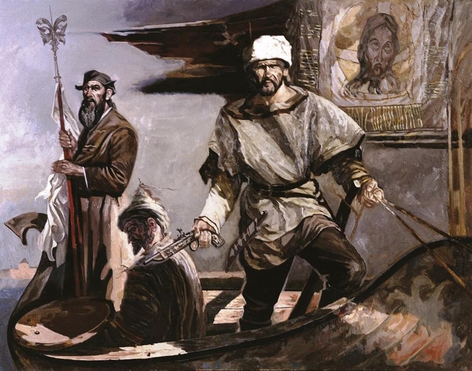 Триптих "За Веру."  Центральная часть триптиха "Первые поморы". 