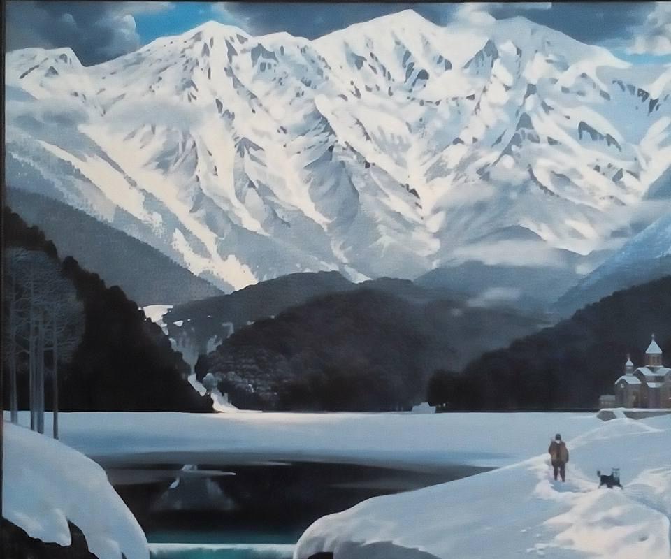 Зима на озере Рица