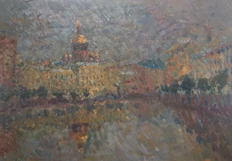 Вид на Исаакиевский Собор. Петербург