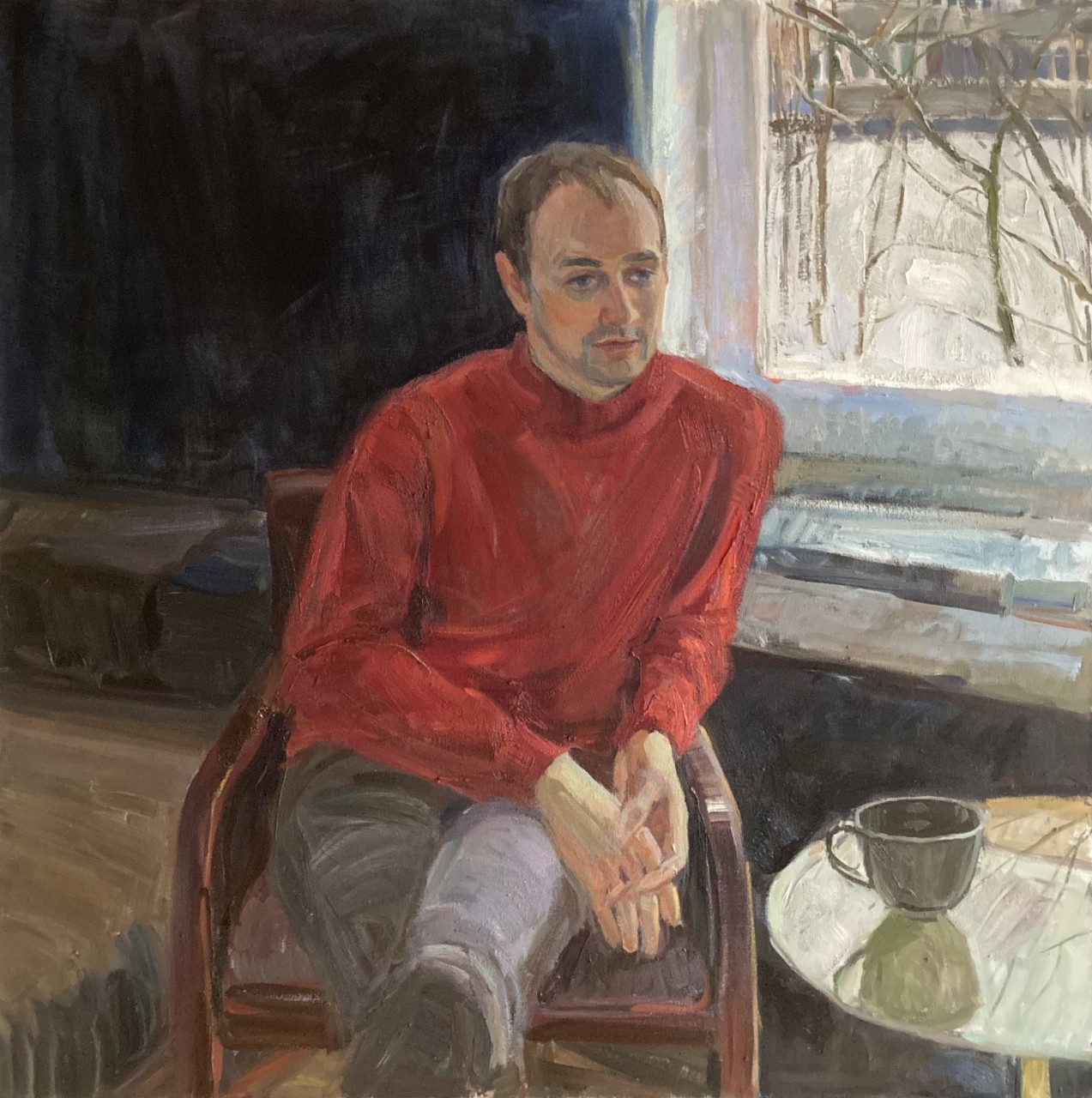 Беседа.Портрет художника Александра Трохова