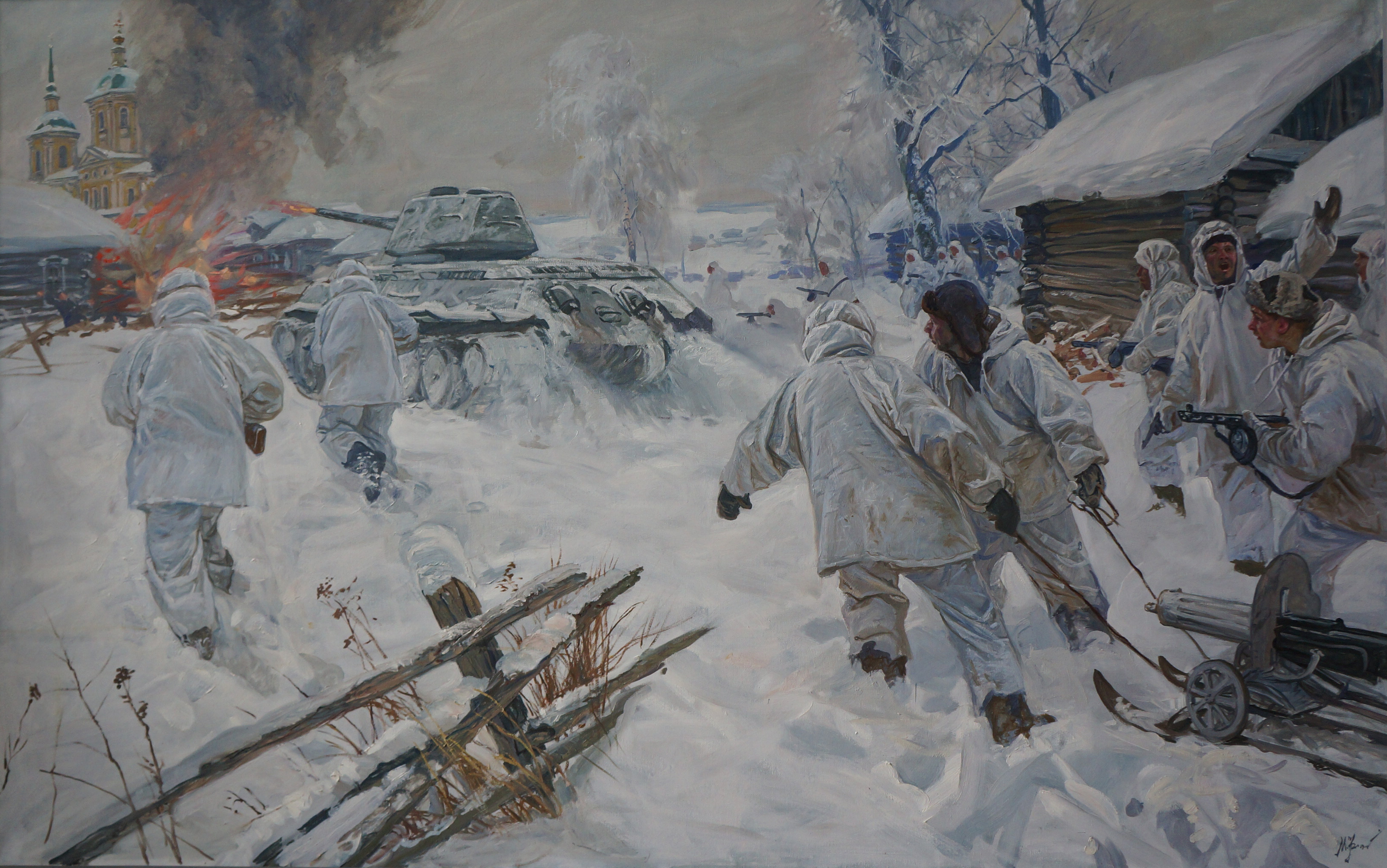 В снегах Подмосковья