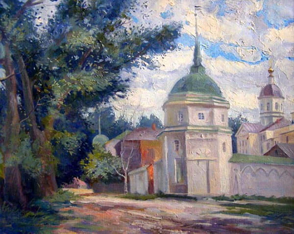 Оптина Пустынь,башня монастыркой стены 