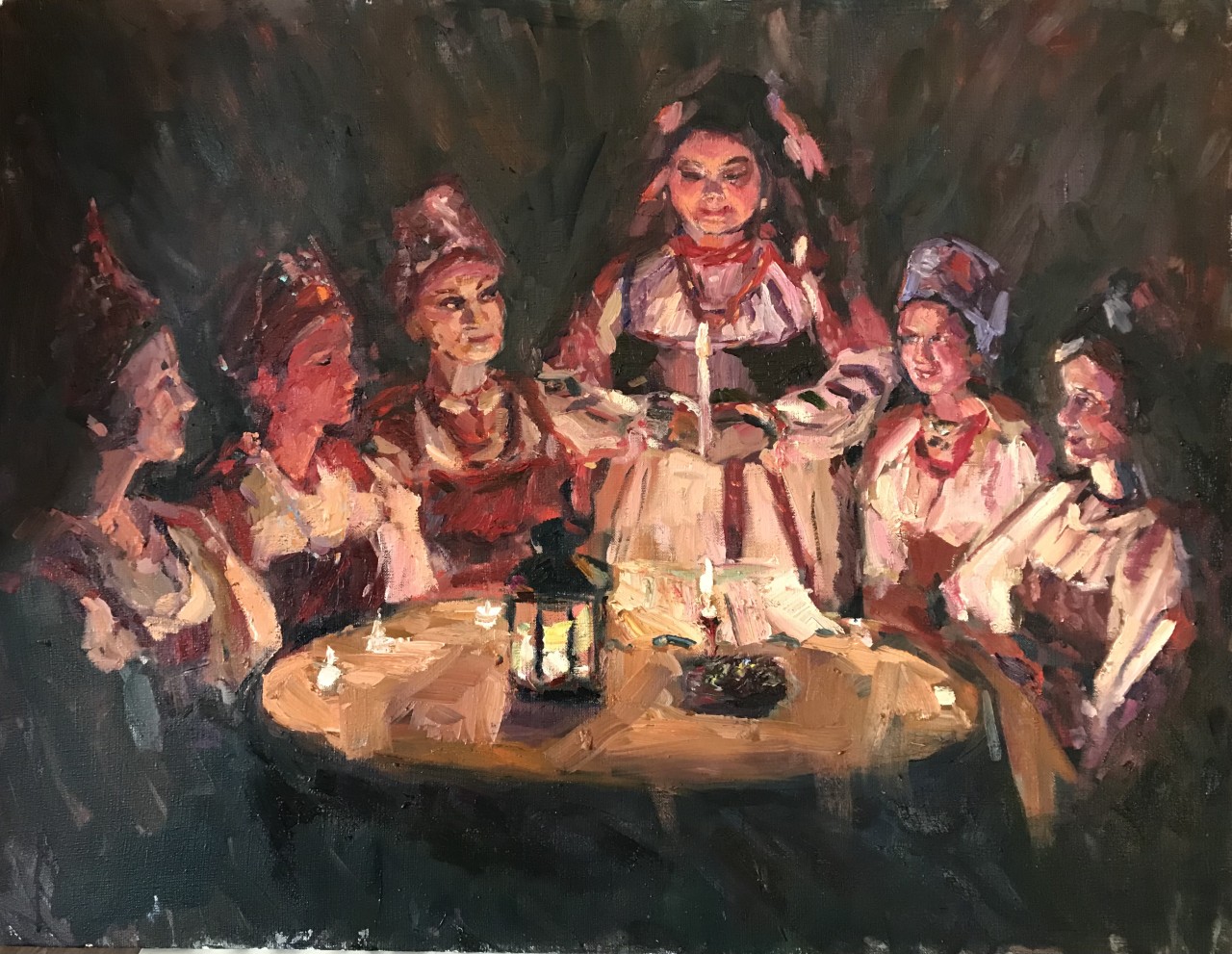 «Ночь перед Рождеством», х/м, 60х80,2021