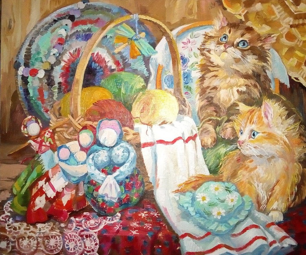 В гостях у мастерицы. Котятки шалят В гостях у мастерицы. Котятки шалят