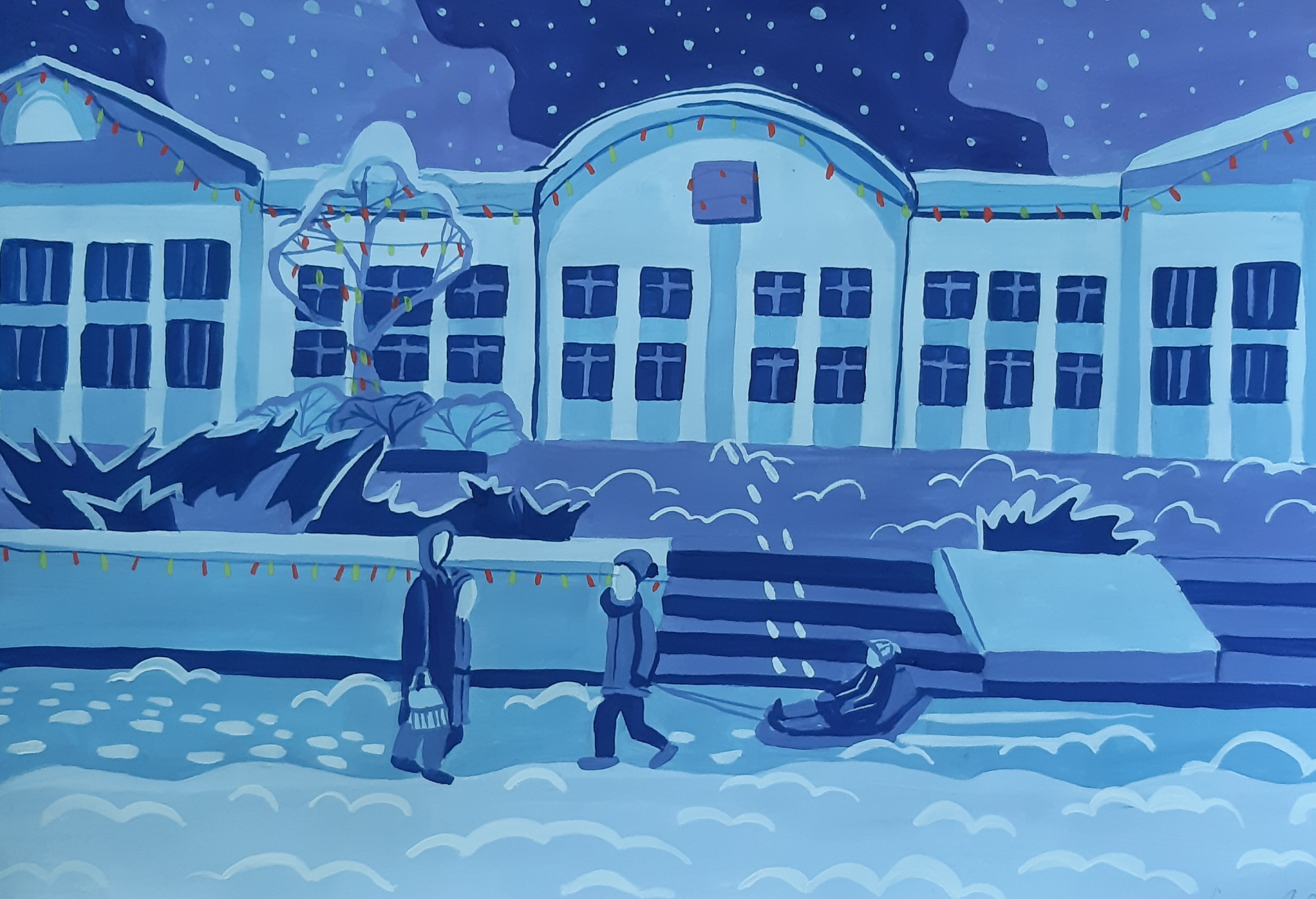 Декоративный городской пейзаж 