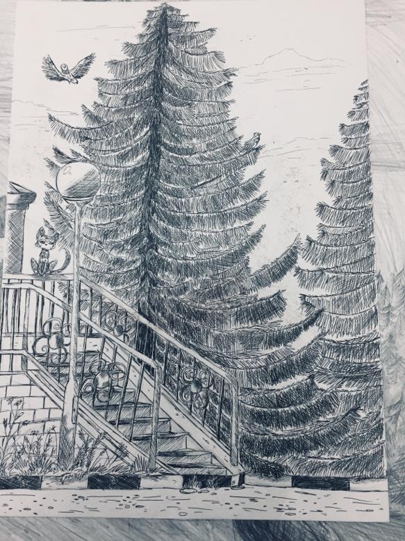 Зарисовка улицы Старого Оскола