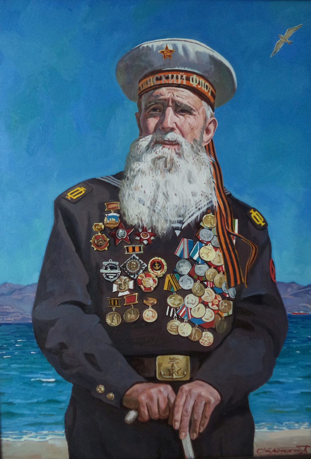 Портрет ветерана морской пехоты Широкова 